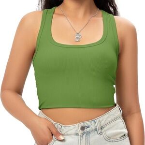 Chic Olive Ribbed Tank Top